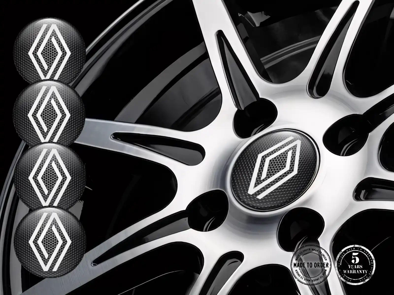 Renault Radplaketten Stil Individuelles Dome-Design